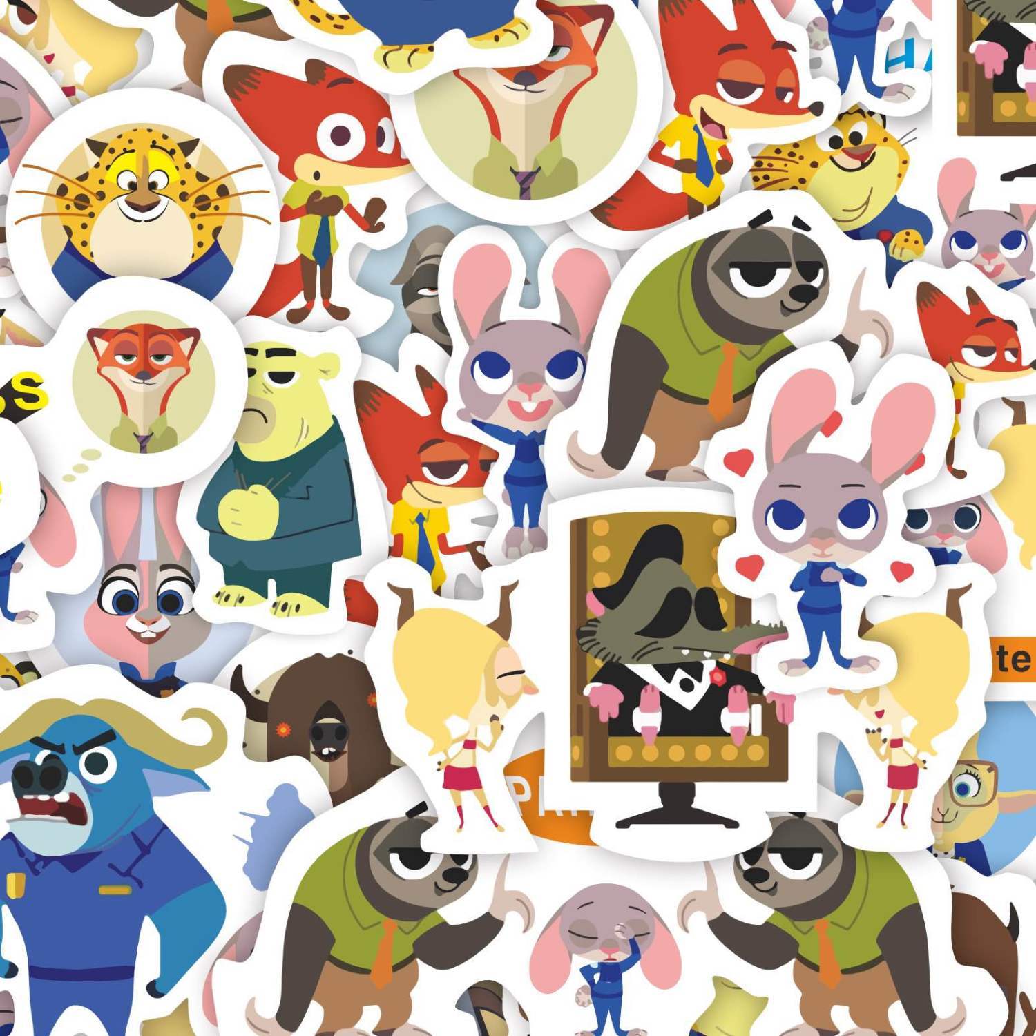 疯狂动物城朱迪尼克贴纸