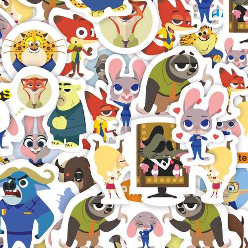 疯狂动物城朱迪尼克贴纸