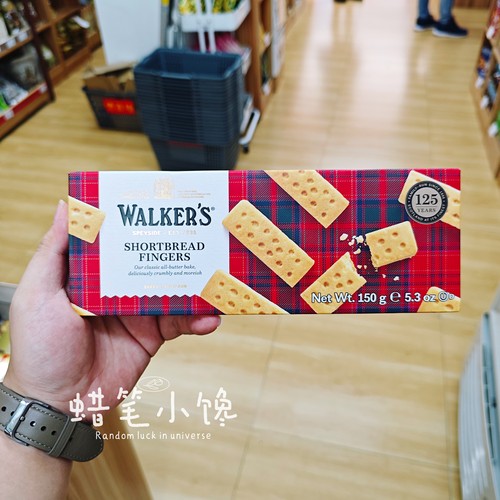香港代购 英国进口 沃尔克斯walkers 手指饼干黄油酥曲奇饼干零食