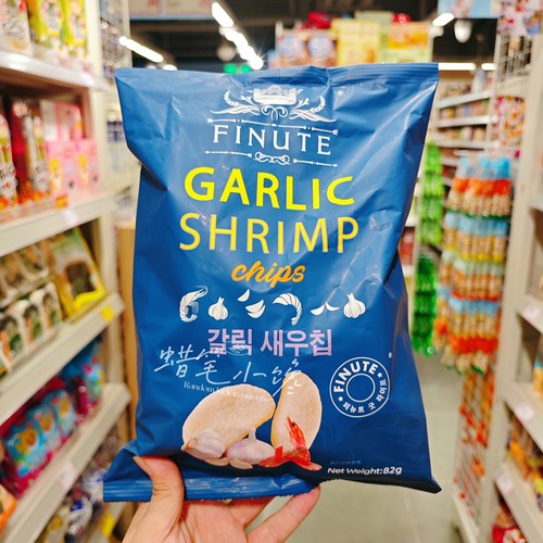 韩国趣莱福蒜香蟹味虾片82g