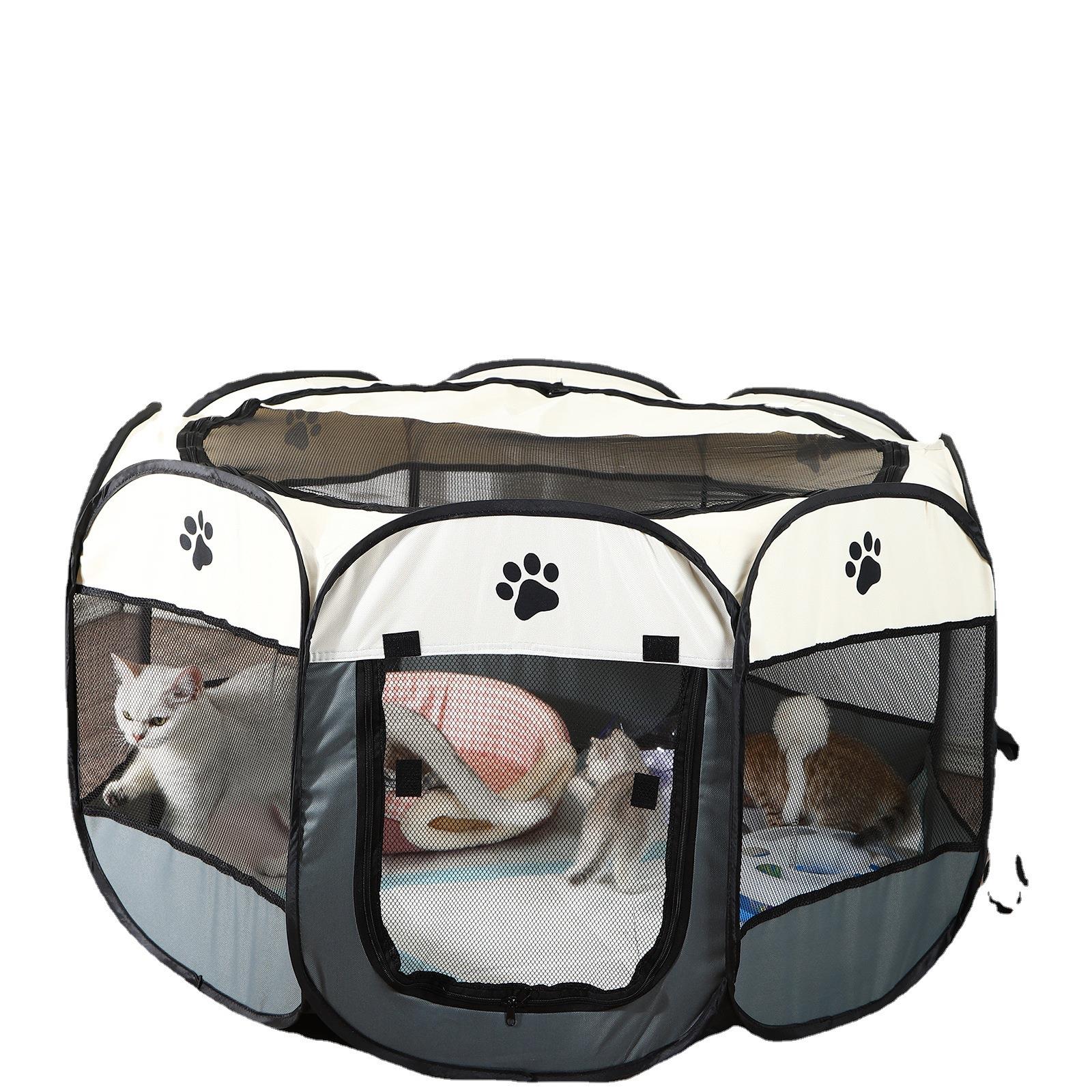 猫产房猫窝 八角宠物围栏狗窝户外帐篷可折叠宠物孕期产房亚马逊