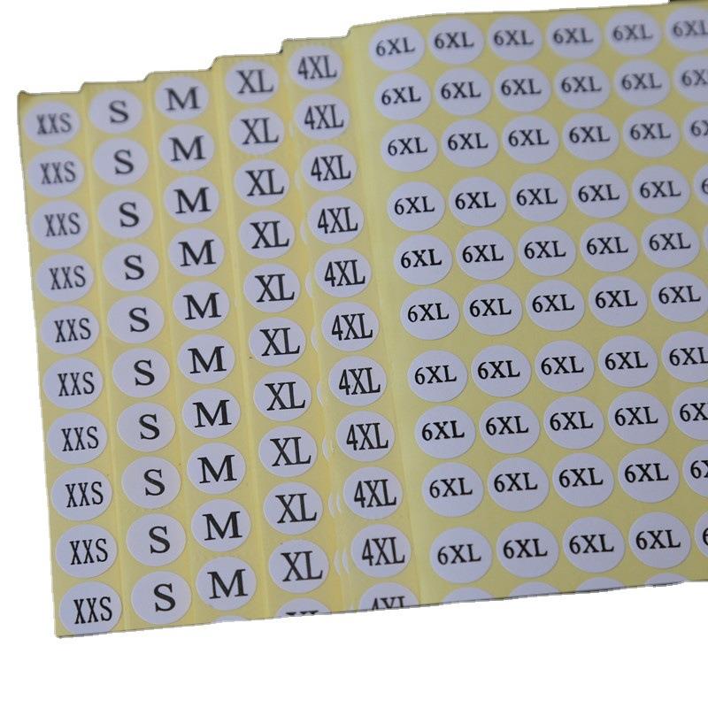 现货衣服尺码标签贴纸服装码数贴数字号码不干胶衣服大小码数标贴