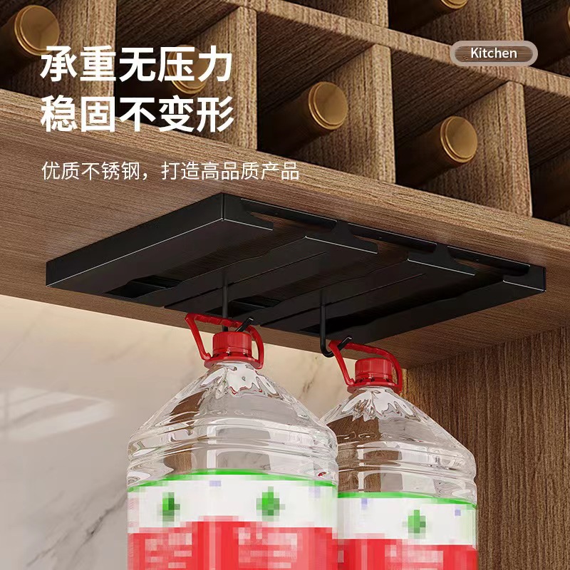 德国新款红酒杯架倒挂家用轻奢高档高脚杯收纳置物架悬挂式酒柜