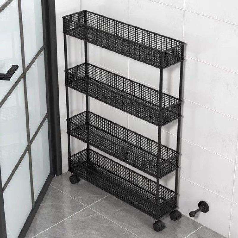 夹缝收纳柜10cm宽门后置物架卫生间浴室缝隙超窄极窄架子窄缝架