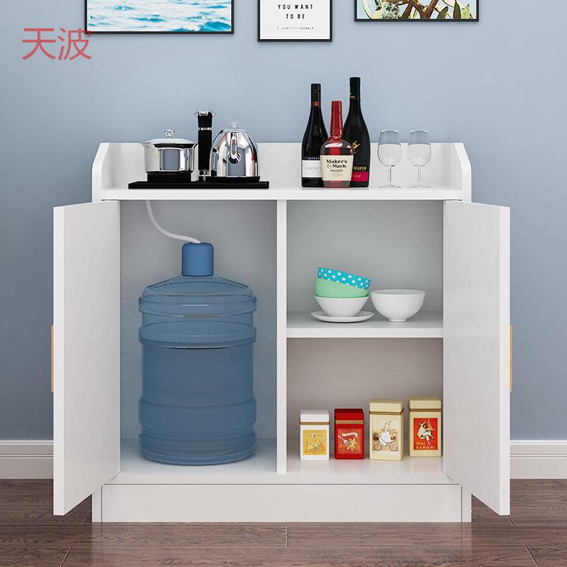 yhu茶水柜实木餐边柜办公室纯净水储物柜简约现代饮水机客厅柜子