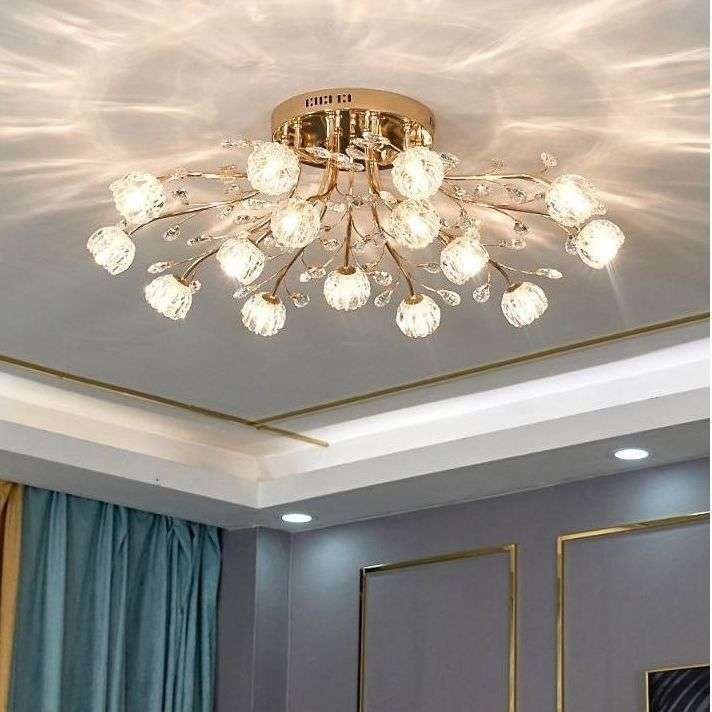 水晶客厅灯吸顶灯简约美式房间卧室餐厅灯全屋灯具套餐LED节能