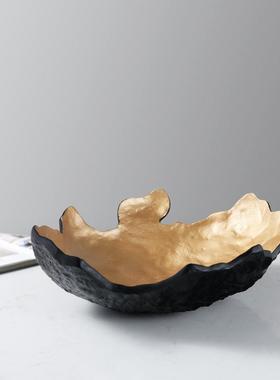 轻奢创意树脂收纳盘果盘样板间家居客户厅桌面茶几餐桌装饰品摆件