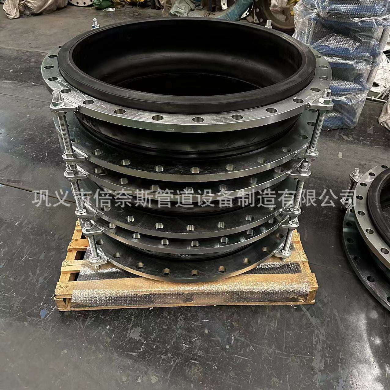 上海加固型可曲挠橡胶接头 防拉脱软连接 弹性伸缩节 柔性膨胀节
