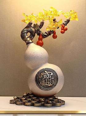 招财葫芦柿子创意对象摆件玄关电视柜桌面装饰品新家乔迁新居礼物