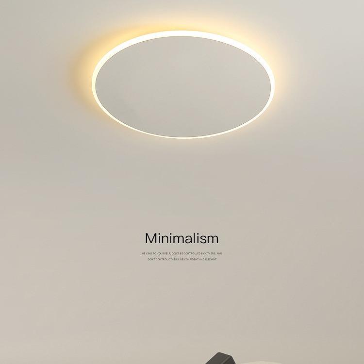 简约吸顶灯led卧室灯现代极简北欧超薄圆形书房灯创意房间过道灯