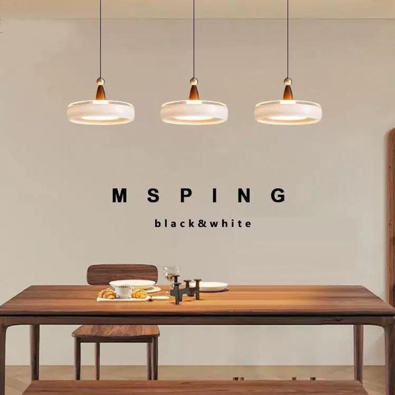 法式中古风餐厅吧台客厅简约小吊灯奶油风卧室书房护眼吊灯