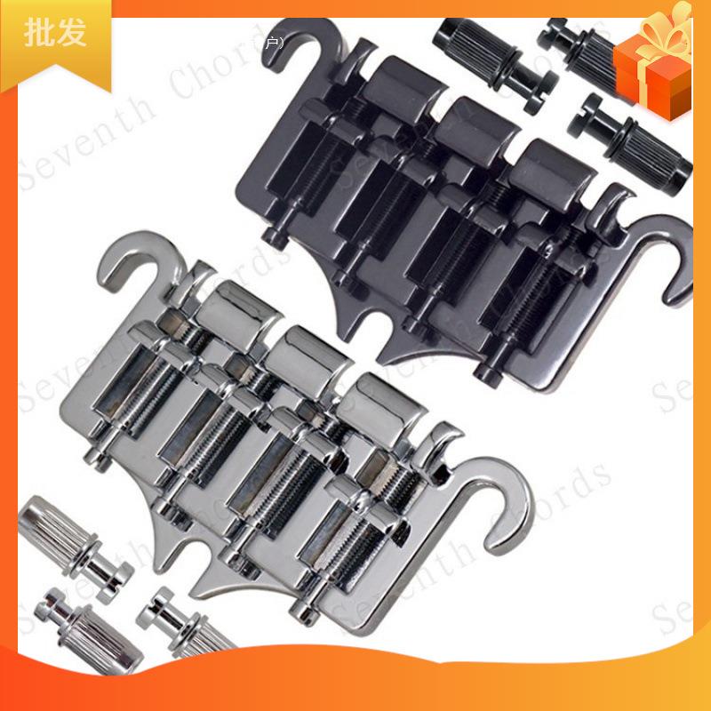 一体式羊角四弦电贝司琴桥拉弦板 4弦BASS贝斯弦桥 贝司配件BS-27