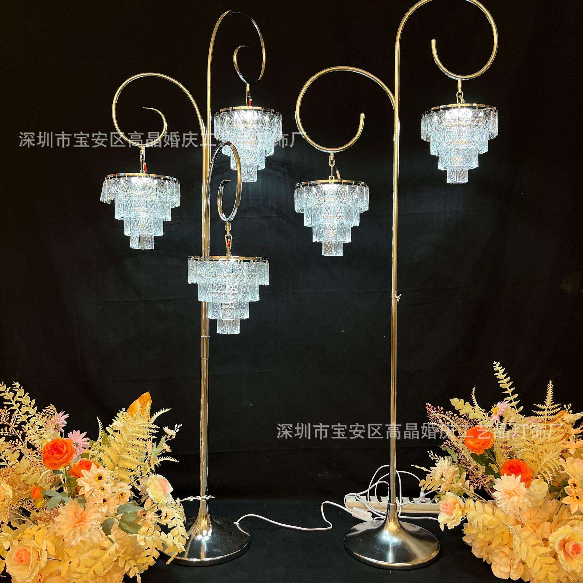 婚庆道具铁艺摩天轮水晶冰条方块路引灯欧式婚礼路引布置装饰摆件