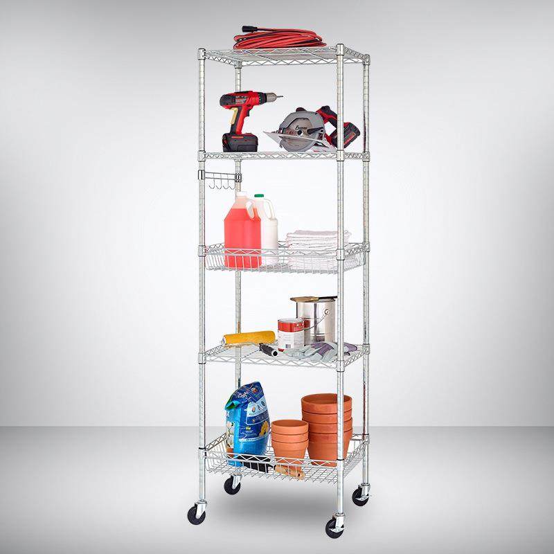 免安装厨房置物架落地储物货架子阳台工具花架可移动多层置物架