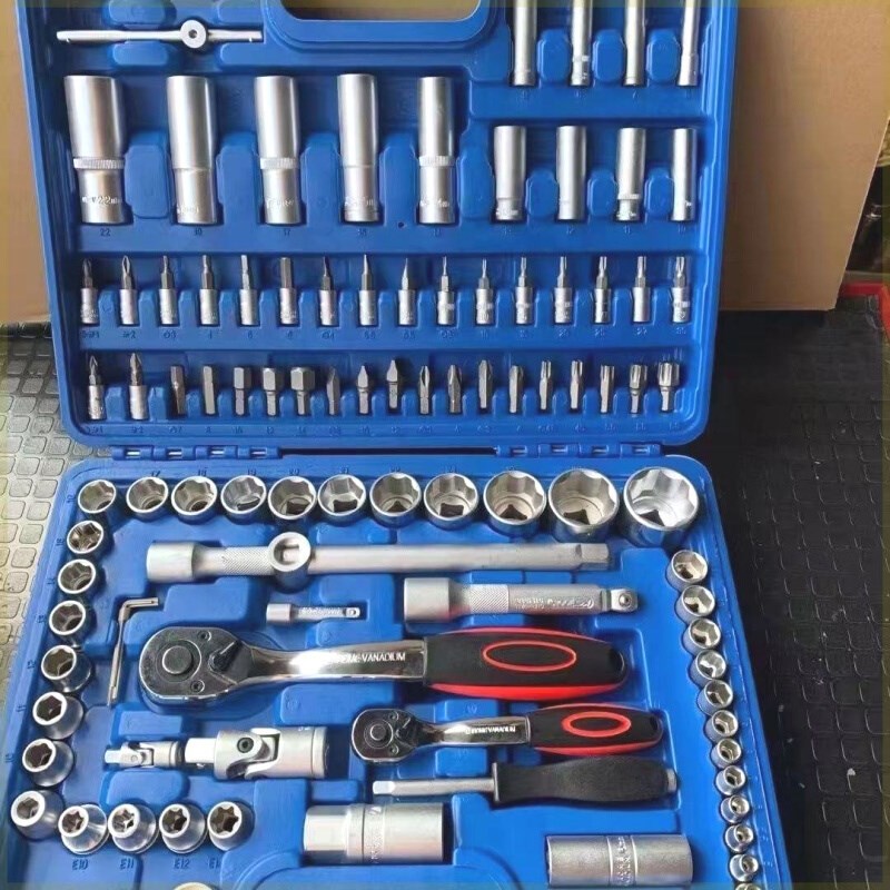 热销套管汽修组套套筒扳手套装快速棘轮修车工具组合150件套轮胎