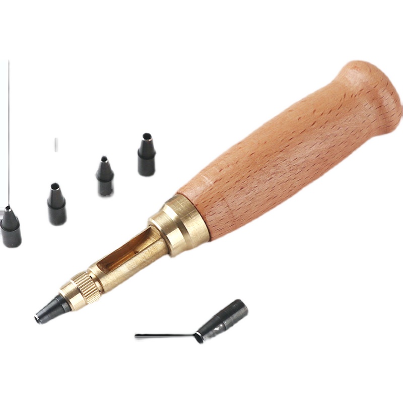 热销DIY手动缩短皮带冲手握打孔器皮雕包带冲子皮革冲孔器圆冲按