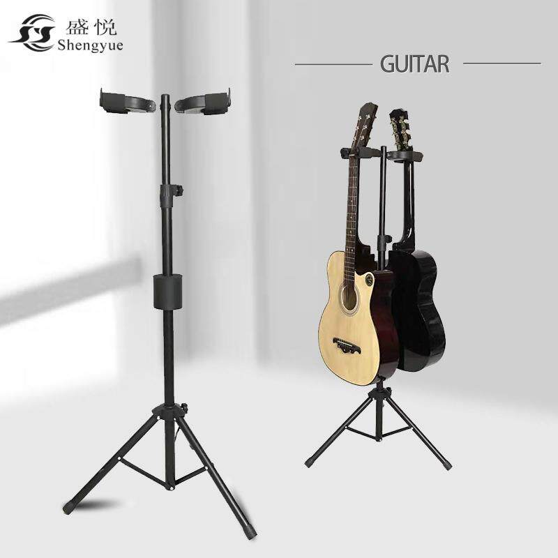重力自锁电木吉他架 两双头立式挂支架 民谣贝斯折叠放置架子