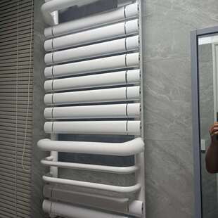 家用暖气片铜铝复合水暖散热器毛巾架小背篓卫生间壁挂式浴室地热