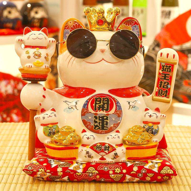 招财猫自动招手店铺开业送礼摆件创意家居收银台电动摇手开张礼品