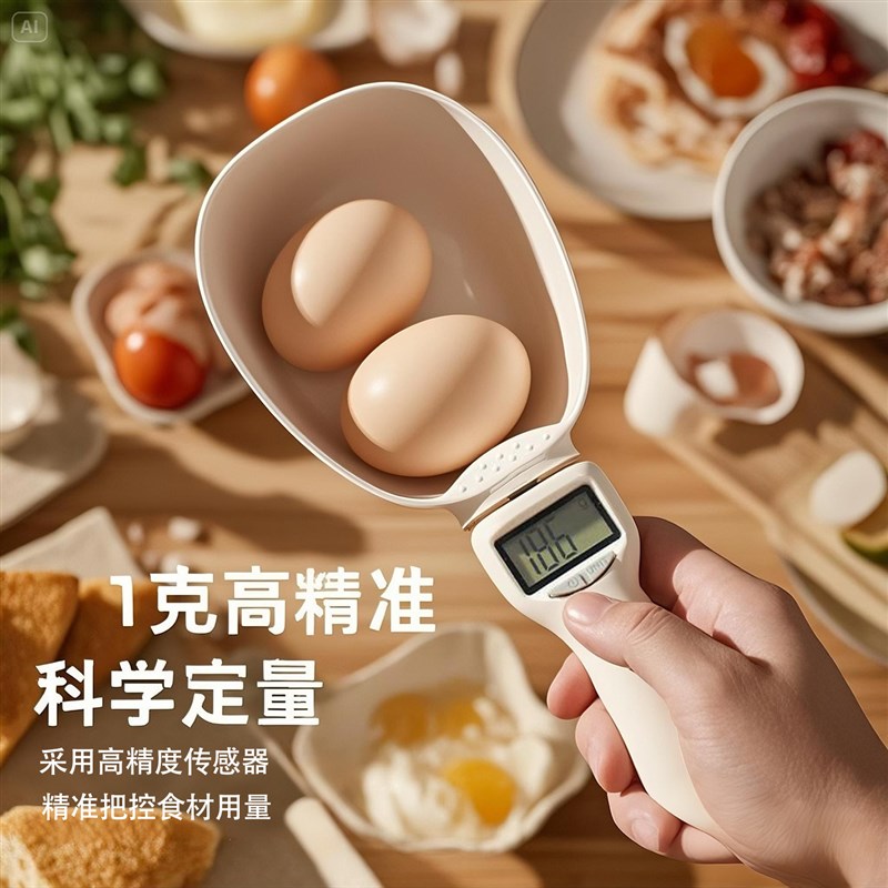 热销手持电子秤量勺精准称重厨房家用烘焙勺子称计量勺克数称重面