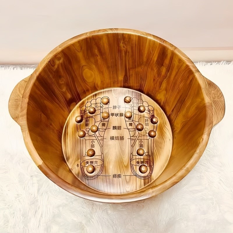 热销碳化泡脚木桶家用洗脚木盆养生泡脚盆木质洗脚桶实木泡脚桶过