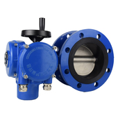 380V 220V大口径蝶阀电动执 D941X 热销电动法兰蝶阀手电一体式