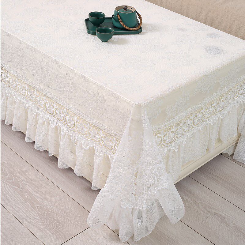 热销欧式蕾丝沙发盖布万能沙发靠背巾长条座椅扶手巾白色百搭防尘