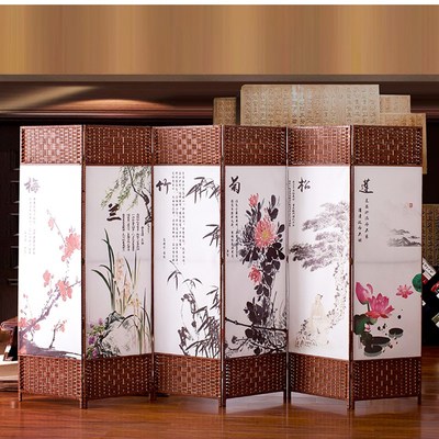 热销布艺屏风折叠移动隔断墙客厅卧室遮挡帘家用茶楼酒店餐厅饭店