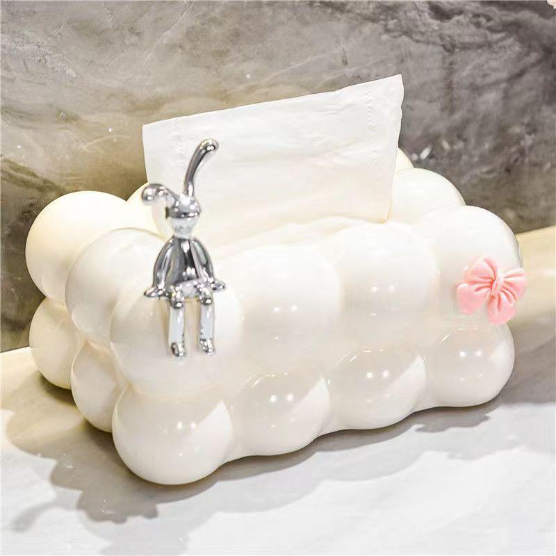 【厂家直销】高颜值纸巾盒云朵奶油风抽纸盒球球纸巾盒可爱纸巾盒