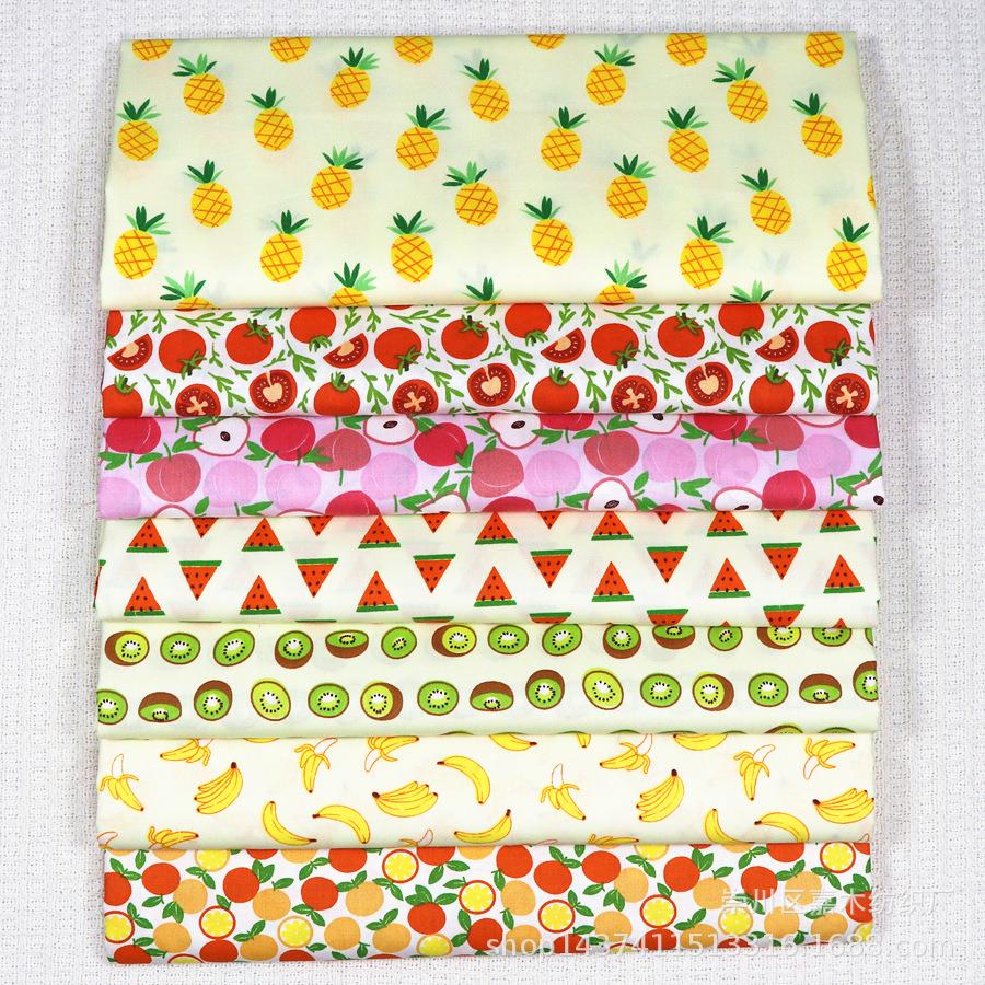 水果乐园-纯棉布料/印花布/床品布料/全棉面料/全棉布料