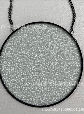 跨境手绘玻璃装饰挂件空白圆形玻璃手工DIY玻璃画颜料创意装饰品