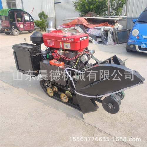 履带款马路切割机混凝土地面切缝自走式遥控切地机