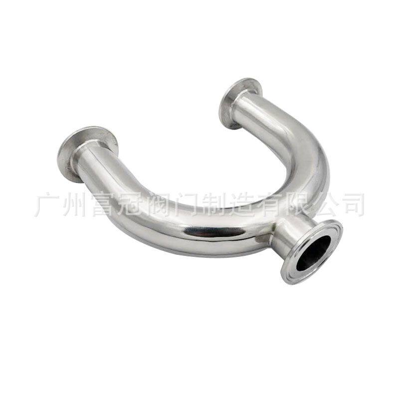 304不锈钢卫生级快装U型三通 不锈钢医用食品级镜面快接卡盘管件