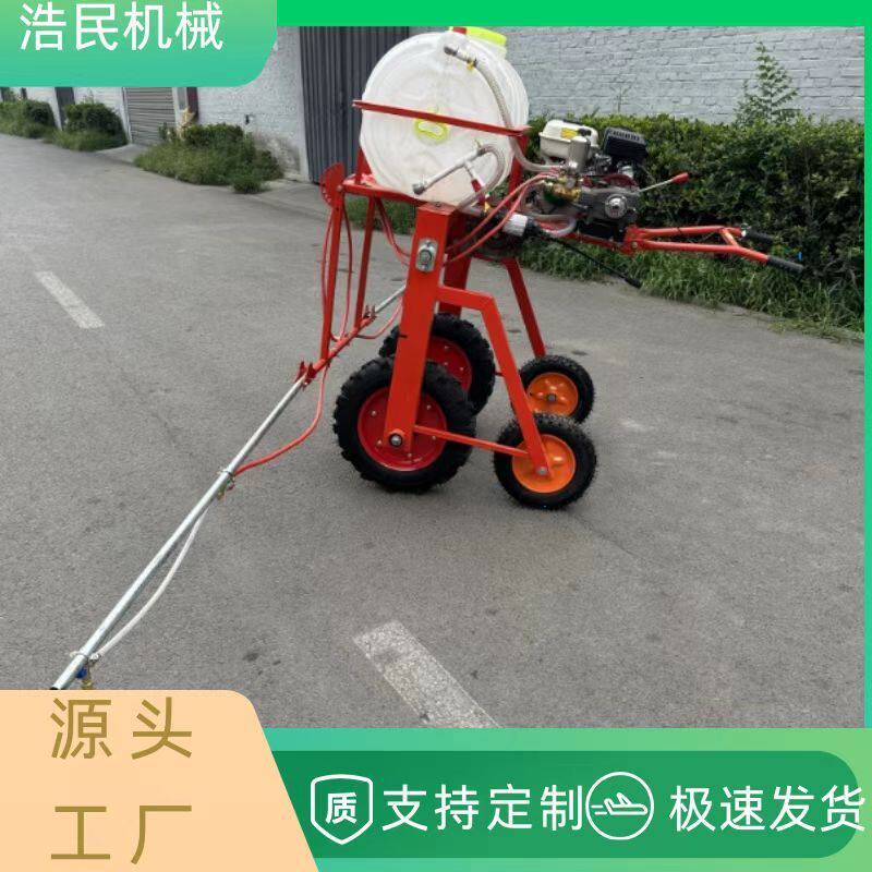 手推自走式喷杆打药机 农用果园喷药机 喷雾机农用玉米手扶打药机