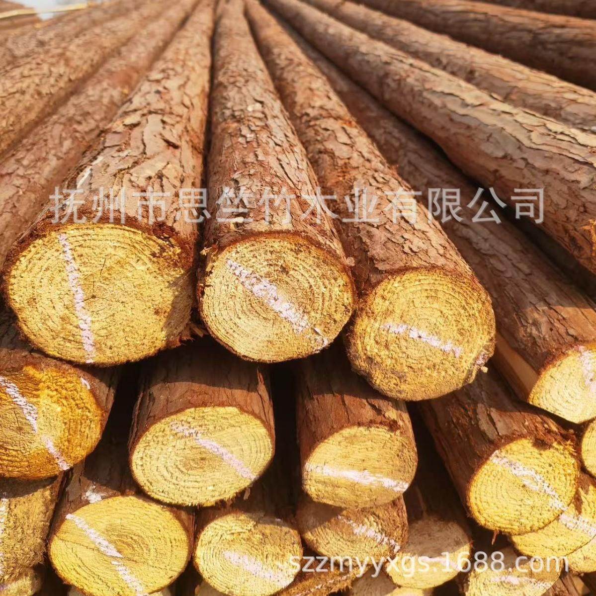 杉木杆 园林绿化支撑杆绿化杆树木支撑杉木棍 打桩木工厂源头