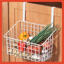 葱姜蒜收纳盒橱柜门内挂篮厨房柜门后带挂钩置物篮吊篮门挂置物架