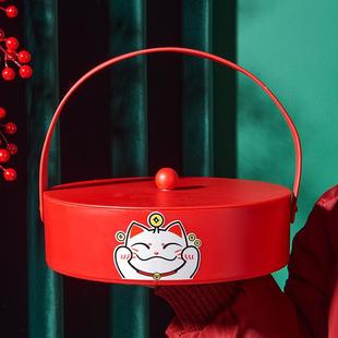 创意中国风福气过年干果盒分格带盖密封瓜子花生坚果盒结婚糖果盘