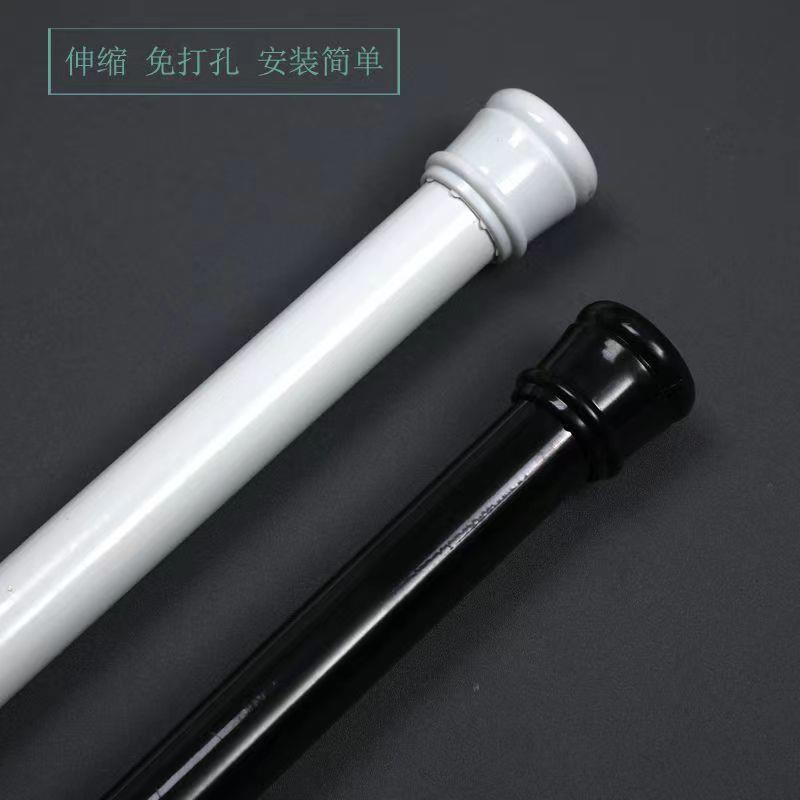厂家免打孔伸缩杆浴帘杆门帘杆窗帘杆伸缩晾衣杆衣柜撑衣杆子
