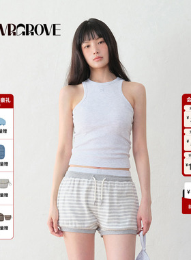 GROVE官方旗舰店2025BS系列夏季新款女士工字针织背心BM5SL01M