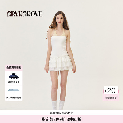 GROVE官方旗舰店2026PS春季新款韩系无袖连衣裙气质女 GP26OPK60