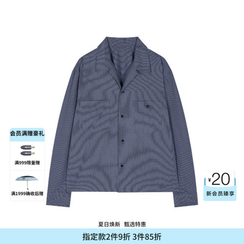 GROVE官方旗舰店女PS春季款复古韩系翻领长袖衬衫GS5SH03M