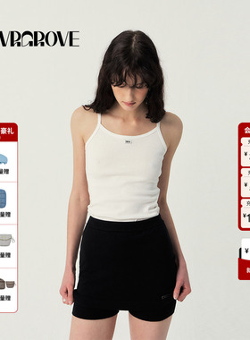 GROVE官方旗舰店2025SS春夏新款女士基础针织吊带背心 GS5TS08M