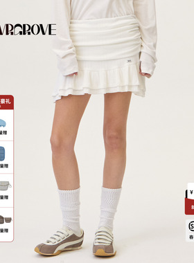 GROVE官方旗舰店2026PS春季新款短裙纯色韩系半身裙女 GP26SKK05