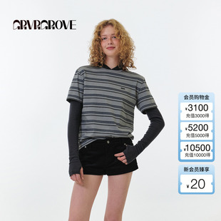 连帽T恤女款 GROVE官方旗舰店 长袖 新款 GF5TS01M 2025FW秋季