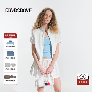 GROVE 官方旗舰店 2025HS夏日款小立领短袖休闲T恤GM5TS01C