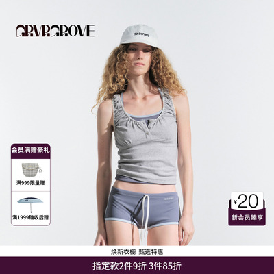 GRVR GROVE官方旗舰店HS夏日款女针织无袖短款背心GM5SL06M