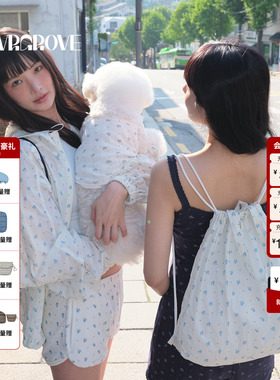 GROVE官方旗舰店2025BS系列夏季新款碎花背包韩系小清新 BM5AC07M