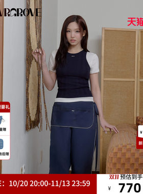 【林娜琏同款】GRVR GROVE官方旗舰店26SS春夏梭织长裤GS26PTK06