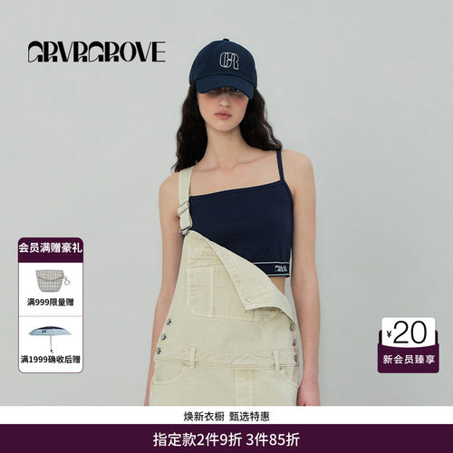 GRVR GROVE官方旗舰店SS春夏款女士橡筋吊带背心GS5SL02M