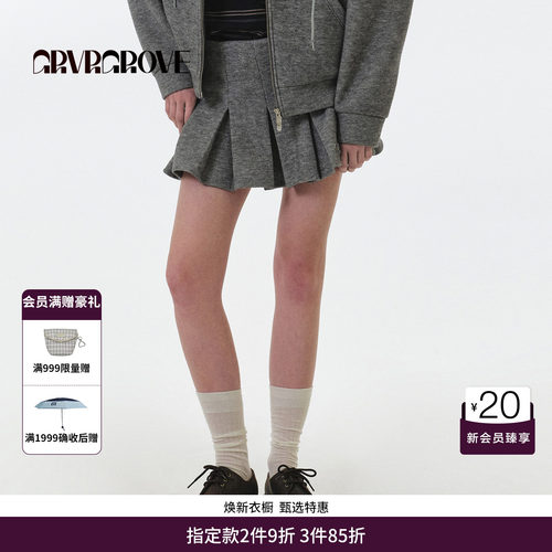 GRVR GROVE官方旗舰店 FW秋季款针织短裙韩系女 GF5SK17M